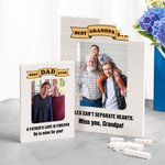 Personlig bästa pappa pappa farfar någonsin ABS byggklossar pussel med foto och 1-2 texter fars dag födelsedag jubileumsgåva för pappa farfar