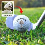 Spersonalizowana miękka gumowa piłka golfowa 3D Cartoon Dog z tytułem Prezent urodzinowy na Dzień Ojca dla taty, dziadka i gracza w golfa