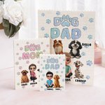 Henkilökohtainen koira äiti tai isä 3D sarjakuvahahmo ja 1-4 koiraa Rakennuspalapelit nimellä Home Decor Keepsake syntymäpäivälahja koiran ystäville