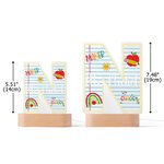 Personalisierte Difference Maker Apple Pencil Initial LED Nachtlicht mit Namen und hölzerne Basis Teacher's Day Wertschätzung Geburtstagsgeschenk für Lehrer