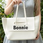 Personalized Minimalist Large Capacity PU Leather Tote Bag with Name Daily Commuter Outing Accessory Birthday Gift for Women