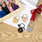 Personalised Behind You All Your Memories Keychain with Name and Year Charm Graduation Back to School Congratulation Gift for Graduates