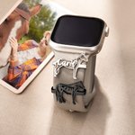 Personalised Minimalist Horse Silhouette Watch Band Charm with Name Pet Party Anniversary Birthday Gift for Horse Lovers