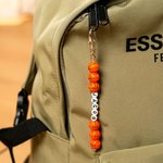 Porte-Clés Personnalisé avec Perles à Monogramme et Texte Cadeau Anniversaire Équipe pour Amoureux du Basket-ball Adolescents