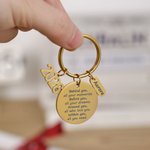 Personalised Behind You All Your Memories Keychain with Name and Year Charm Graduation Back to School Congratulation Gift for Graduates