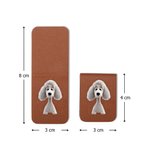 Segnalibro magnetico in pelle personalizzato con cane in stile cartone animato 3D e nome regalo di compleanno per amanti degli animali domestici