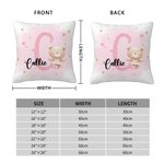 Funda de cojín personalizada con el nombre de la bailarina, decoración del hogar, regalo de cumpleaños para niñas amantes del ballet