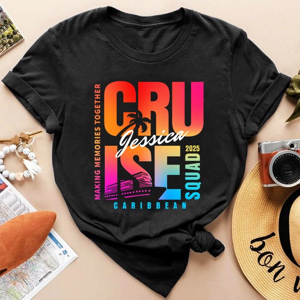 Personalised In My Cruise Era 100% Cotton Baby Bodysuit Adult Kid T-shirt with Name Travel Essentials Birthday Gift for Family Cruise Lovers
