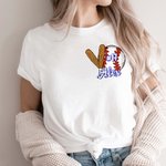 Gepersonaliseerd Retro Honkbal Softbal Multicolor T-shirt Sweatshirt met Naam en Nummer Speldag Verjaardagscadeau voor Balsportliefhebbers