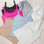Gepersonaliseerd Multicolor Geborduurd Vest Sweatbroek Set met Naam en Datum Verjaardag Bruiloft Party Gift voor Vrouwen Meisjes