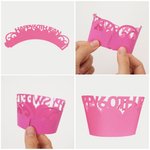 Personalized Multicolour Cupcake Wrappers with Text 12 Pcs Birthday Wedding Party Favor for Baking Enthusiasts