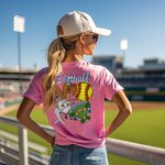 Gepersonaliseerd Retro Honkbal Softbal Multicolor T-shirt Sweatshirt met Naam en Nummer Speldag Verjaardagscadeau voor Balsportliefhebbers
