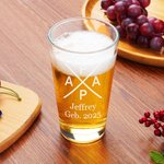 Personalisiertes 475 ml PAPA Bierglas mit 1-5 Namen und Jahr Haus Deko Vatertag Geburtstag Geschenk für Papa Opa Herren