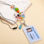 Personalized Book Drawing Board Piano Key Music Art Tassel Beaded Lanyard with Title and Name Teacher's Day Back to School Gift for Teacher