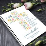 Libreta espiral A5 con nombre y fecha Primera comunión Bautizo Regalo para niñas Cristianas 4