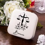 Personalisierte Sternzeichen Konstellation Multi-Fach-Leder-Schmuck-Box mit Namen Jahrestag Geburtstag Geschenk für Frauen