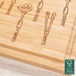 Planche à découper personnalisée en bambou avec rainure pour le jus de fruit Titre et nom gravés Cadeau de pendaison de crémaillère pour papa grand-père