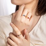 Anello personalizzato Vintage 1-5 Marquise Birthstone Dainty Jewelry Anniversary Mother's Day Birthday Gift for Women Mother Grandmother