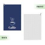 Personalized Coffee Pattern Multicolor Waffle Towel with Name Coffee Bar Decor Birthday Gift for Coffee Lovers Baristas