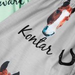 Personalized Multicolour Cute Paw Print Carrot Pattern Pet Avatar Photo Adult Kid Pajama Pants with Name Birthday Gift for Family Pet Lover