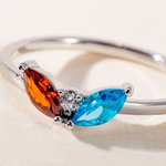 Anello personalizzato Vintage 1-5 Marquise Birthstone Dainty Jewelry Anniversary Mother's Day Birthday Gift for Women Mother Grandmother