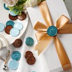Henkilökohtainen Monogrammi Design Kirjekuori Wax Seal tarroja nimi ja Initial Set of 20 Party lahja häät Kutsu Decor