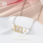 Personalised Sorority Greek Letters Necklace with Initial Heart Charm College Graduation Gift for Friends Girls| Callie × Affinity Licensing