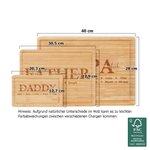 Personalisiertes Papa Wir Lieben Dich Schneidebrett aus FSC-Zertifiziertem Bambus mit Saftrille 1–12 Namen Text Gravur Vatertag Geschenk für Papa Opa