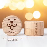 Personalized Pet Line Drawing Dog Cat Paw Print Wooden Pet Fur Memory Box with Engraved Name and Text Sympathy Memorial Gift for Loss of Pet