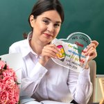 Personalized Flower Pencil Apple Heart Acrylic Plaque with Name Text and Date Back to School Teachers' Day Appreciation Gift for Teachers