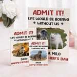 Personligt hundfoto ABS byggklossar pussel med namn och text fars dag födelsedag jubileumsgåva för pappa farfar hundälskare