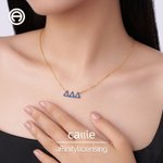 Personalised Sorority Greek Letters Necklace with Initial Heart Charm College Graduation Gift for Friends Girls| Callie × Affinity Licensing