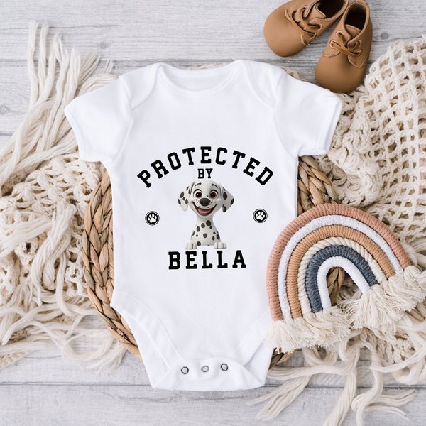 Personalizado 100% Algodón Protegido Por 1-4 3D Dibujos Perros Bebé Body con Nombre Uso Diario Baby Shower Cumpleaños Regalo para Recién Nacidos