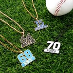 Collana con numero sportivo personalizzato con nome Compleanno Anniversario Regalo per la famiglia, gli amici e gli appassionati di sport