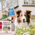 Personligt hundfoto ABS byggklossar pussel med namn och text fars dag födelsedag jubileumsgåva för pappa farfar hundälskare