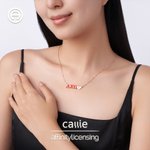Personalised Sorority Greek Letters Necklace with Initial Heart Charm College Graduation Gift for Friends Girls| Callie × Affinity Licensing