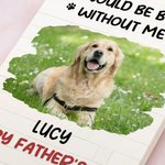 Personligt hundfoto ABS byggklossar pussel med namn och text fars dag födelsedag jubileumsgåva för pappa farfar hundälskare