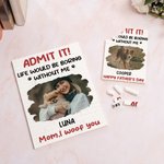 Personligt hundfoto ABS byggklossar pussel med namn och text fars dag födelsedag jubileumsgåva för pappa farfar hundälskare
