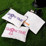 Sac de maquillage personnalisé pour le spectacle de chevaux avec bracelet de nom Accessoire de voyage quotidien Cadeau d'anniversaire pour les femmes passionnées d'équitation