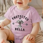 Personifierad 100% bomull Skyddad av 1-4 3D tecknade hundar Baby Bodysuit med namn Dagligt slitage Baby Shower Födelsedagspresent för nyfödda