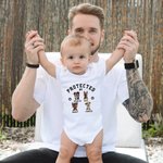 Personifierad 100% bomull Skyddad av 1-4 3D tecknade hundar Baby Bodysuit med namn Dagligt slitage Baby Shower Födelsedagspresent för nyfödda