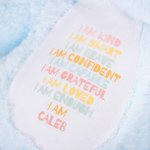 Henkilökohtainen olen ystävällinen positiivinen vahvistus pehmopupu pehmolelu nimellä Syntymäpäivä Kaste Baby Shower lahja lapsille