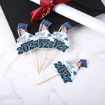 Personalizado Faux Glitter Cara Foto Graduación Congrats Cupcake Toppers con Nombre Galleta Pastel Decoración Graduación Fiesta Regalo para Graduados