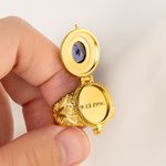 Personalised Vintage Medieval Historical Birthstone Poison Ring with Secret Message Anniversary Birthday Gift for Women