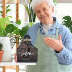 Henkilökohtainen ontto Initial Western Cow Tag puinen työpöydän koriste, jossa nimi ja haltija Home Farmhouse Decor Syntymäpäivälahja Kehystäjille Cow Loversille