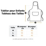 Tablier réglable personnalisé avec nom texte et motif d'animal mignon - Cadeau d'anniversaire fête pour les enfants