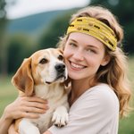 Fascia sportiva personalizzata con slogan foto dell'animale e nome elastica e multicolore antisudore accessorio sportivo regalo per amanti dello sport