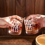 Spersonalizowana szklanka do whisky z imieniem na Dzień Ojca dla mężczyzny i chrześcijanina z napisem God Says Ebible Verse 10 uncji