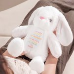 Henkilökohtainen olen ystävällinen positiivinen vahvistus pehmopupu pehmolelu nimellä Syntymäpäivä Kaste Baby Shower lahja lapsille