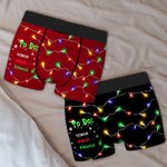 Personalized To Do List Colored Lights Breathable Men's Boxer Brief Underwear with Name  Birthday Christmas Gift for Husband Boyfriend